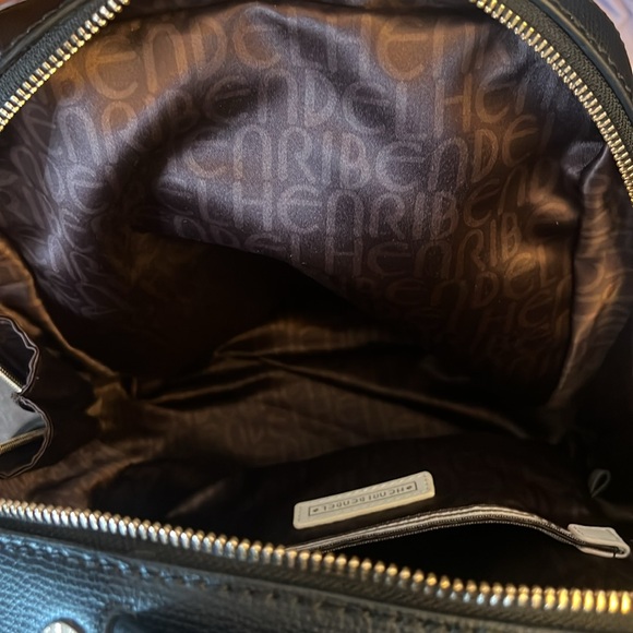 HENRI BENDEL ‘BOWERY’ BLACK LEATHER BACKPACK - Picture 15 of 16